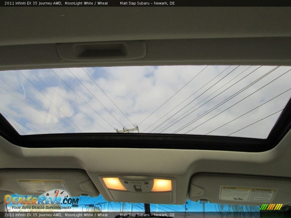 2011 Infiniti EX 35 Journey AWD MoonLight White / Wheat Photo #20