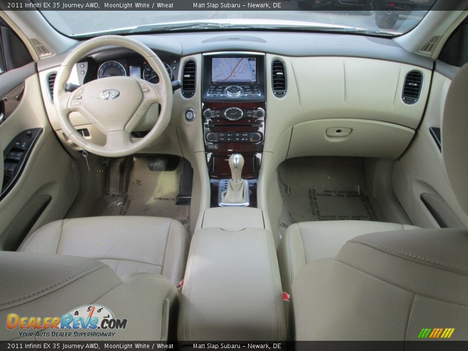 2011 Infiniti EX 35 Journey AWD MoonLight White / Wheat Photo #24