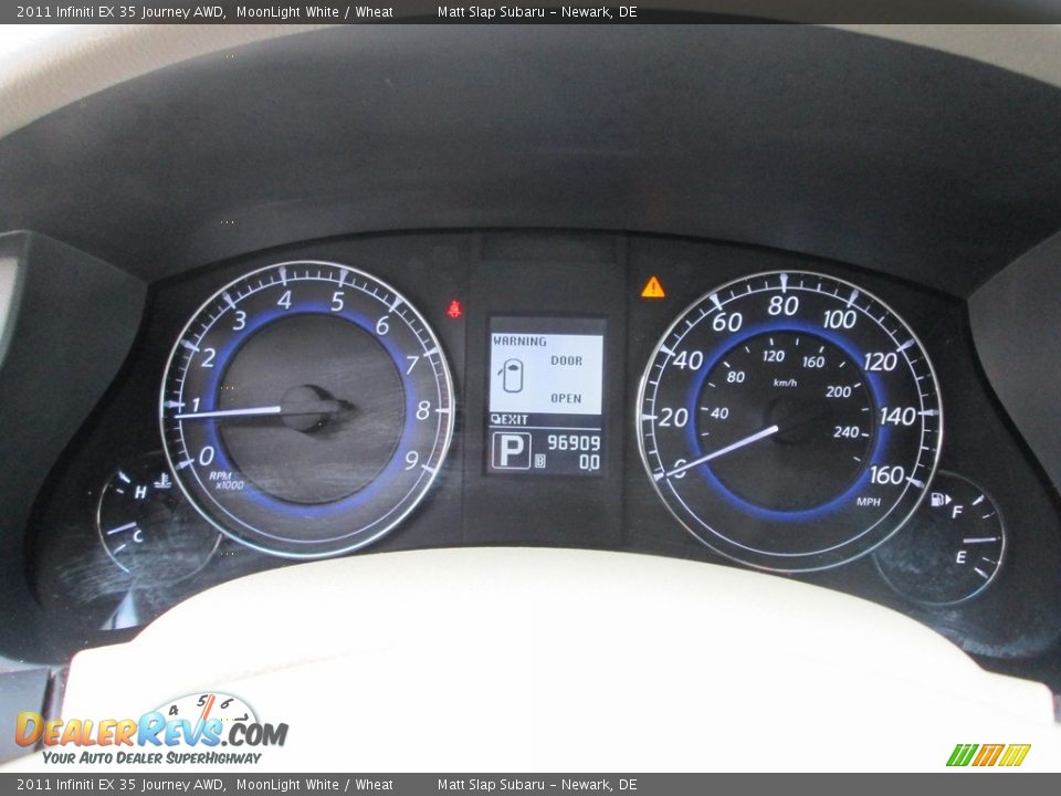 2011 Infiniti EX 35 Journey AWD MoonLight White / Wheat Photo #28