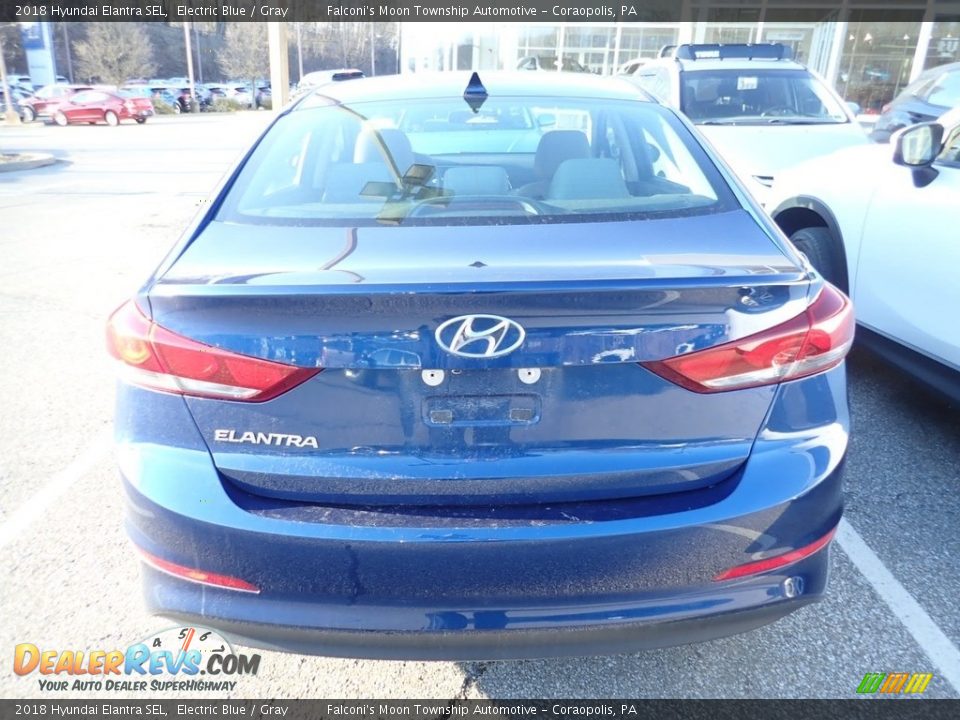 2018 Hyundai Elantra SEL Electric Blue / Gray Photo #3