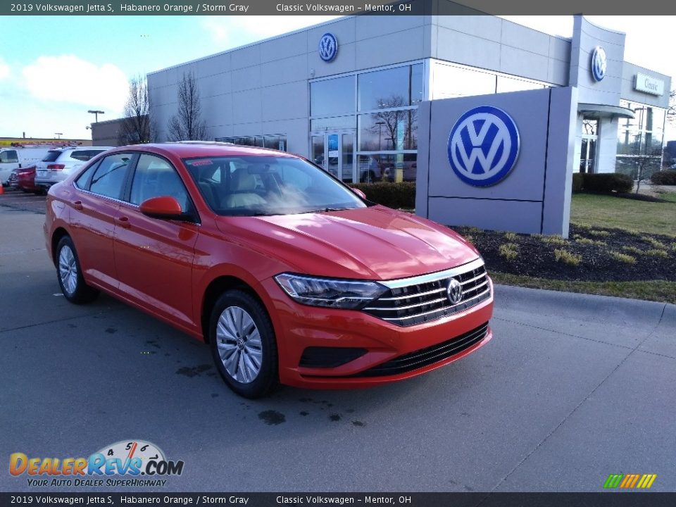 2019 Volkswagen Jetta S Habanero Orange / Storm Gray Photo #1