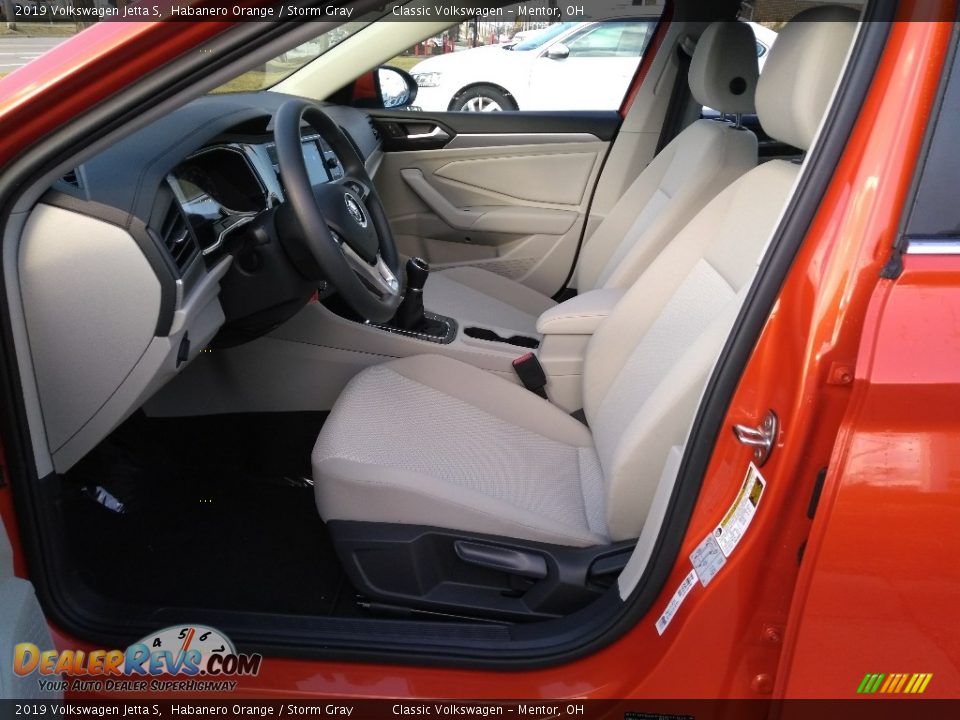 2019 Volkswagen Jetta S Habanero Orange / Storm Gray Photo #3