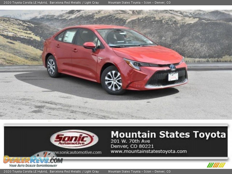 2020 Toyota Corolla LE Hybrid Barcelona Red Metallic / Light Gray Photo #1