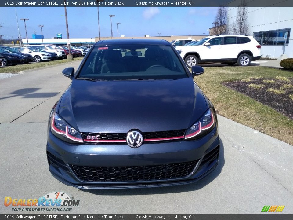 2019 Volkswagen Golf GTI SE Dark Iron Blue Metallic / Titan Black Photo #2