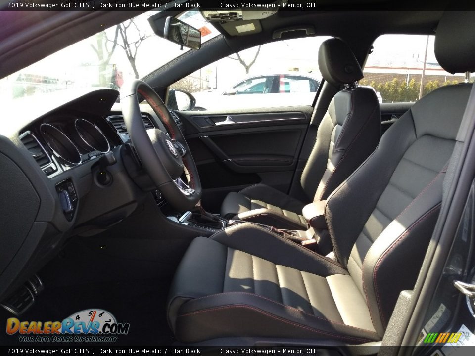 2019 Volkswagen Golf GTI SE Dark Iron Blue Metallic / Titan Black Photo #3