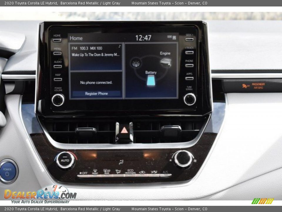 2020 Toyota Corolla LE Hybrid Barcelona Red Metallic / Light Gray Photo #8