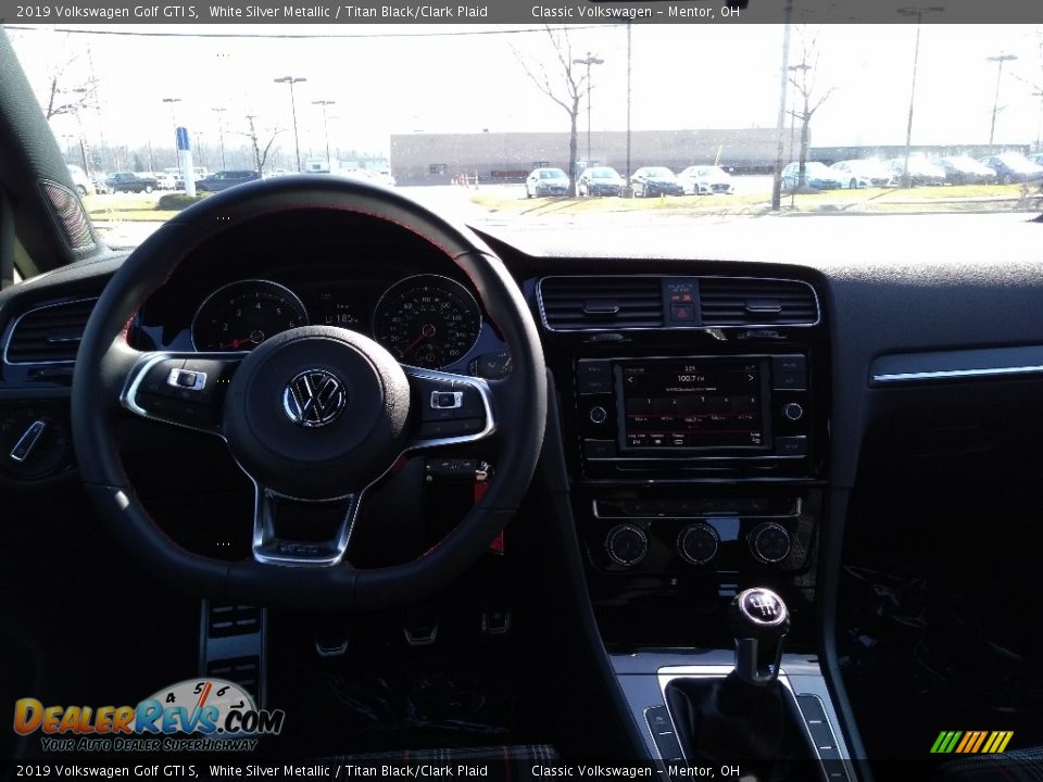 2019 Volkswagen Golf GTI S White Silver Metallic / Titan Black/Clark Plaid Photo #4