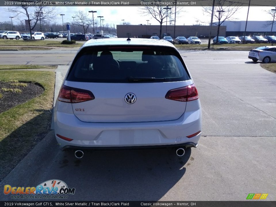 2019 Volkswagen Golf GTI S White Silver Metallic / Titan Black/Clark Plaid Photo #5