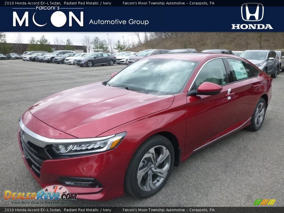 2019 Honda Accord EX-L Sedan Radiant Red Metallic / Ivory Photo #1
