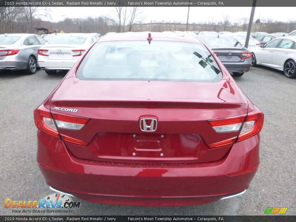 2019 Honda Accord EX-L Sedan Radiant Red Metallic / Ivory Photo #3
