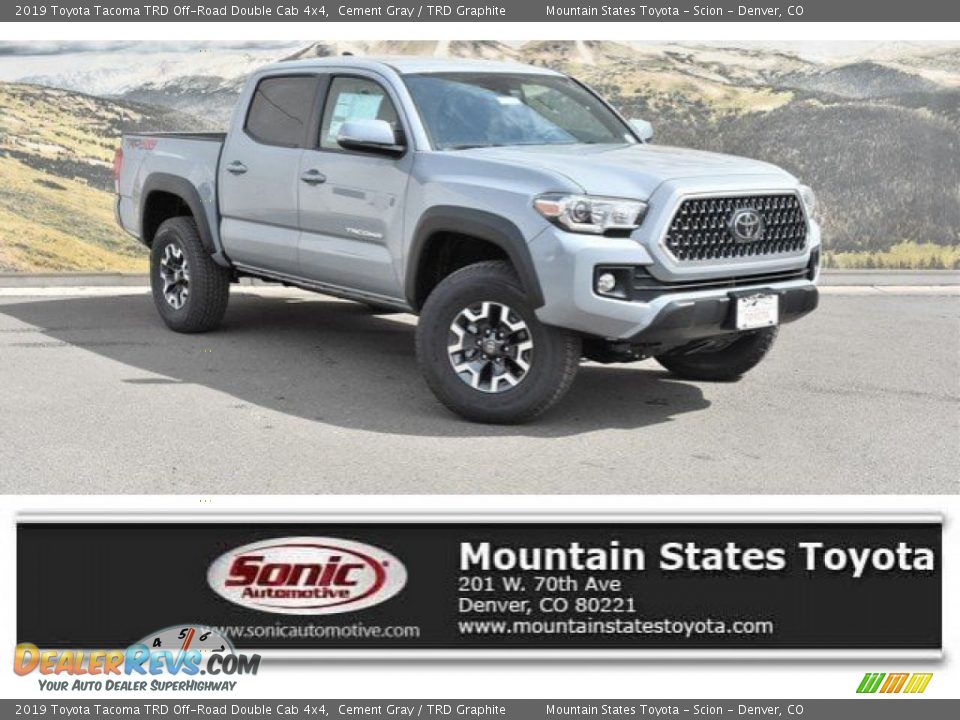 2019 Toyota Tacoma TRD Off-Road Double Cab 4x4 Cement Gray / TRD Graphite Photo #1