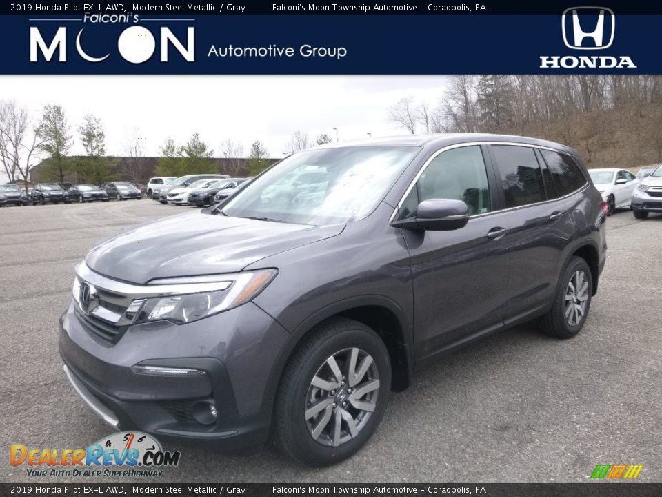 2019 Honda Pilot EX-L AWD Modern Steel Metallic / Gray Photo #1