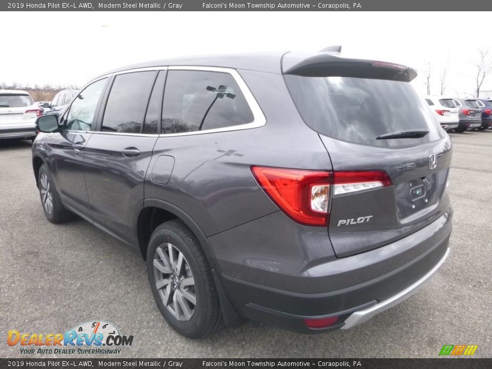 2019 Honda Pilot EX-L AWD Modern Steel Metallic / Gray Photo #2