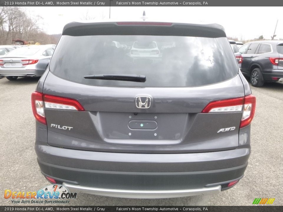 2019 Honda Pilot EX-L AWD Modern Steel Metallic / Gray Photo #3