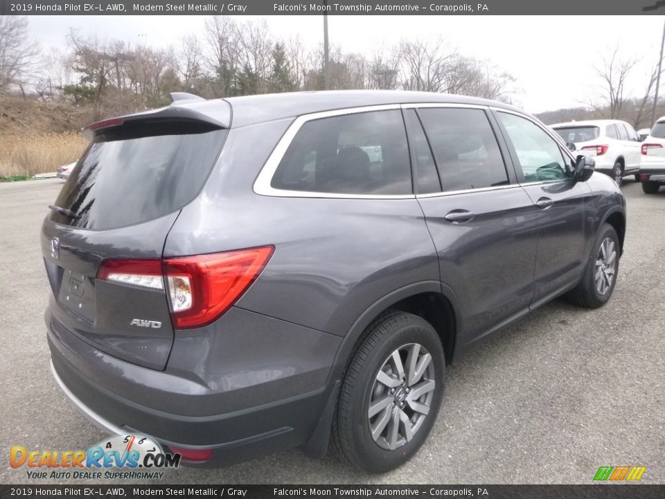 2019 Honda Pilot EX-L AWD Modern Steel Metallic / Gray Photo #4