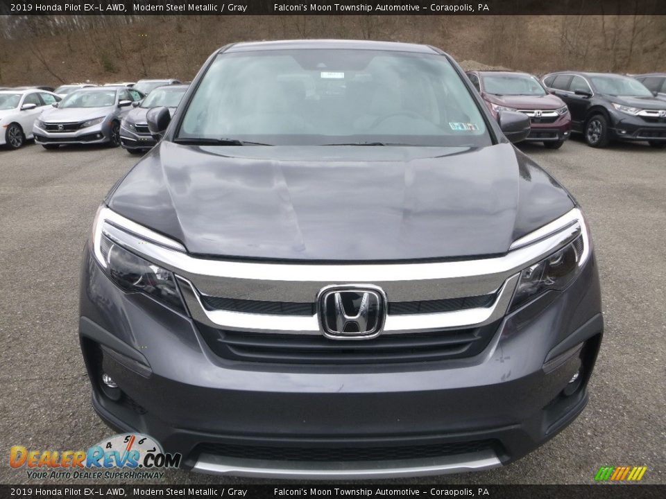 2019 Honda Pilot EX-L AWD Modern Steel Metallic / Gray Photo #6
