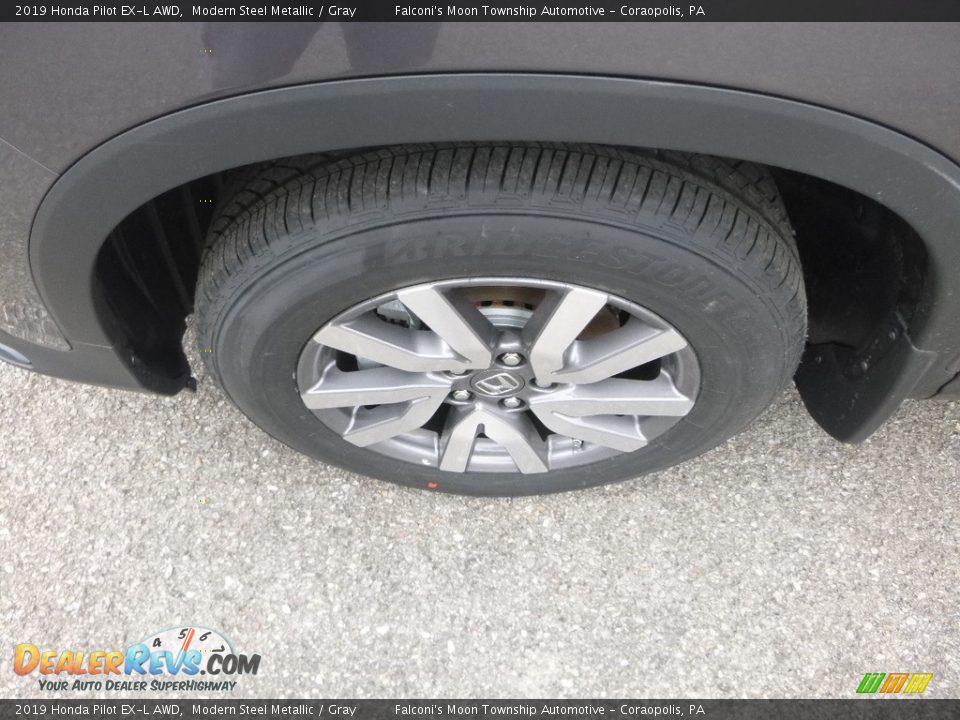 2019 Honda Pilot EX-L AWD Modern Steel Metallic / Gray Photo #7
