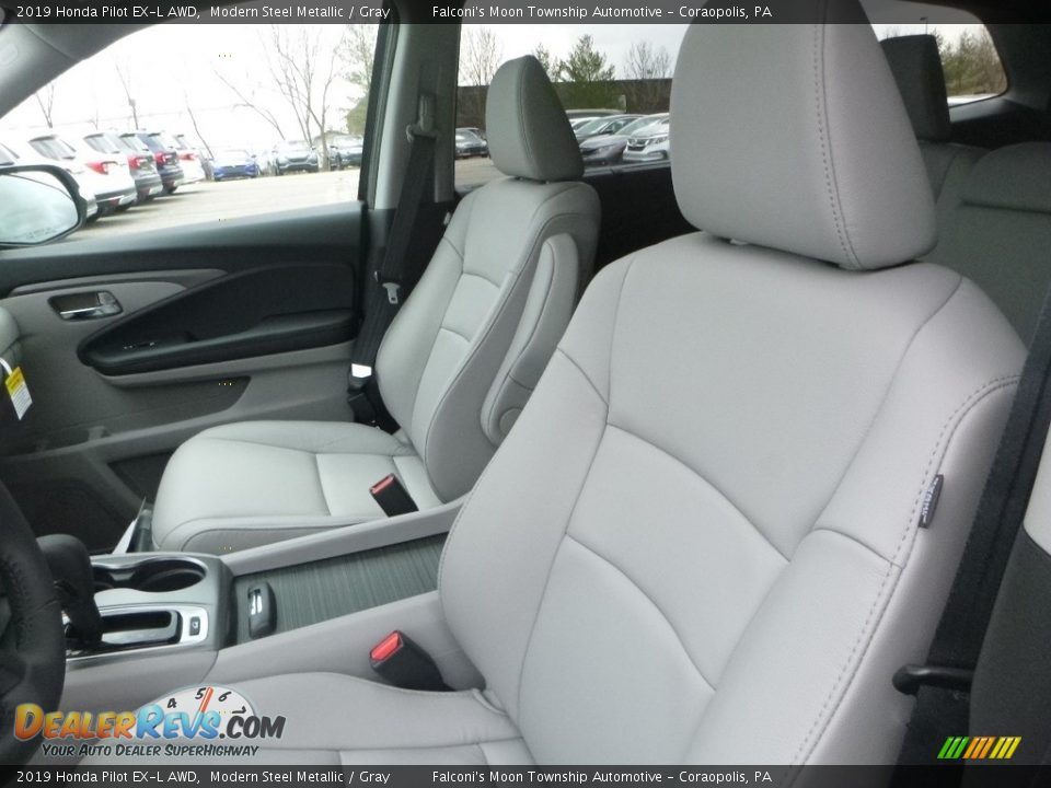 2019 Honda Pilot EX-L AWD Modern Steel Metallic / Gray Photo #8