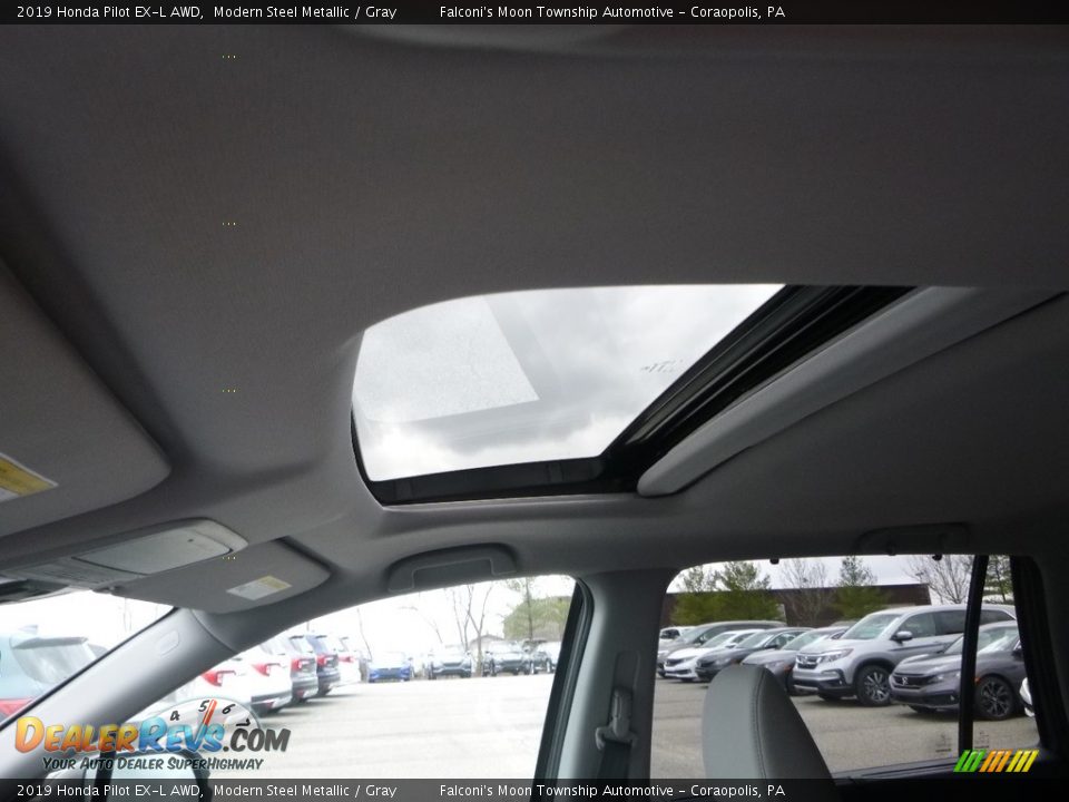 2019 Honda Pilot EX-L AWD Modern Steel Metallic / Gray Photo #13