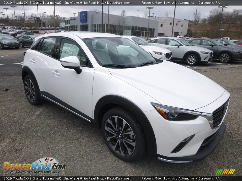 2019 Mazda CX-3 Grand Touring AWD Snowflake White Pearl Mica / Black/Parchment Photo #3
