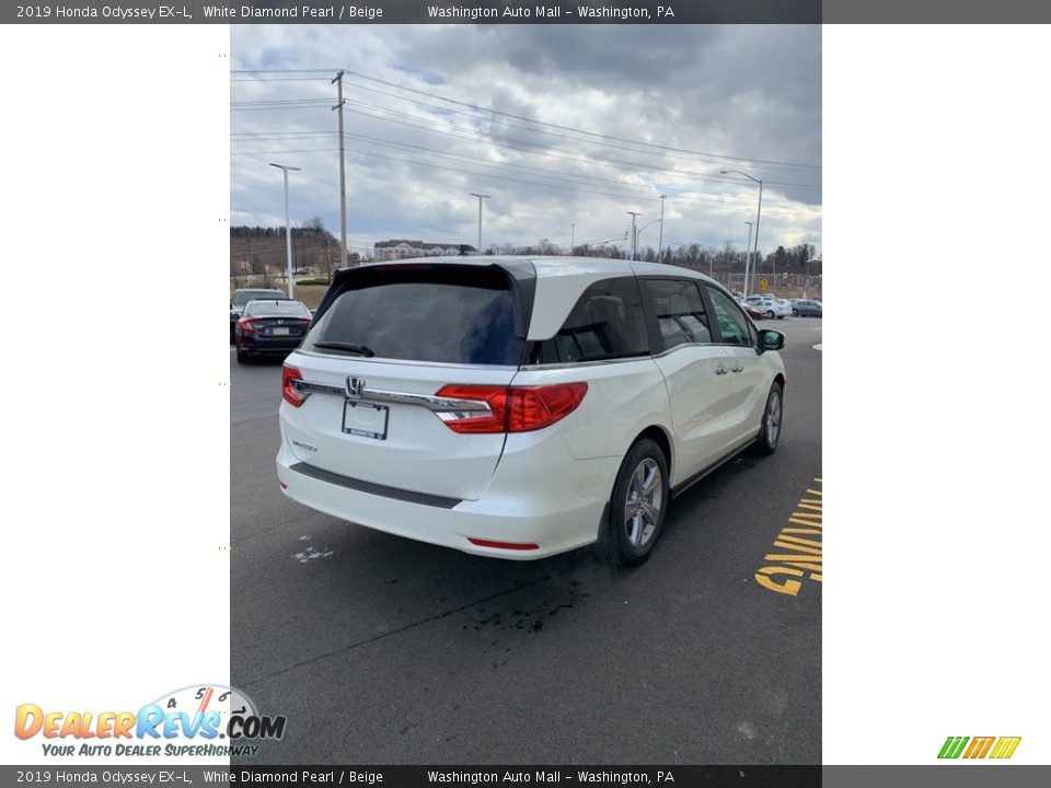 2019 Honda Odyssey EX-L White Diamond Pearl / Beige Photo #5