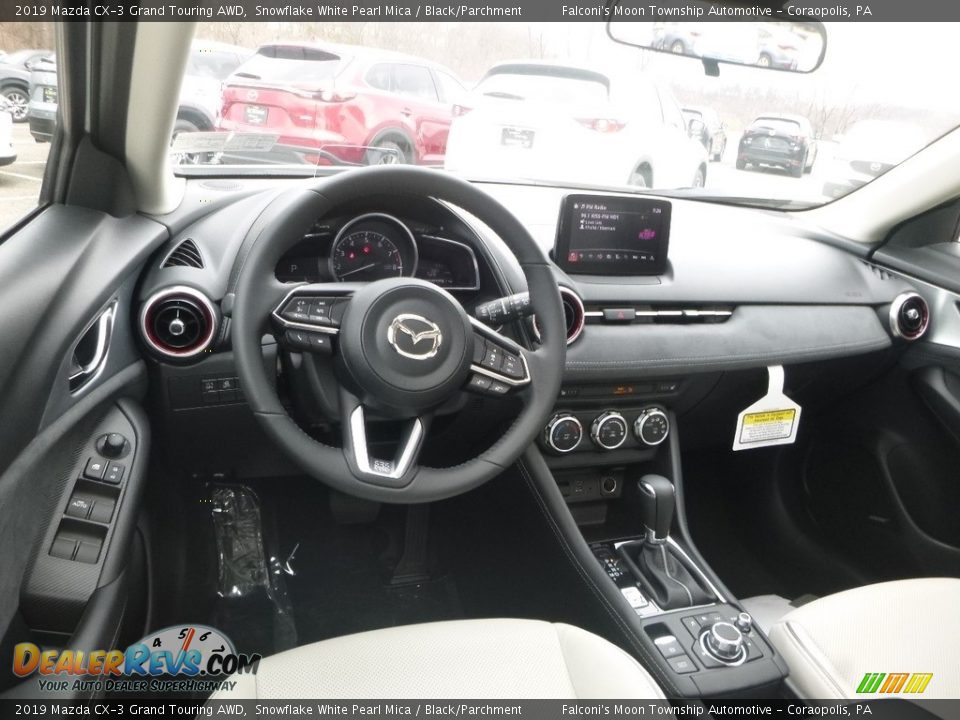 2019 Mazda CX-3 Grand Touring AWD Snowflake White Pearl Mica / Black/Parchment Photo #9
