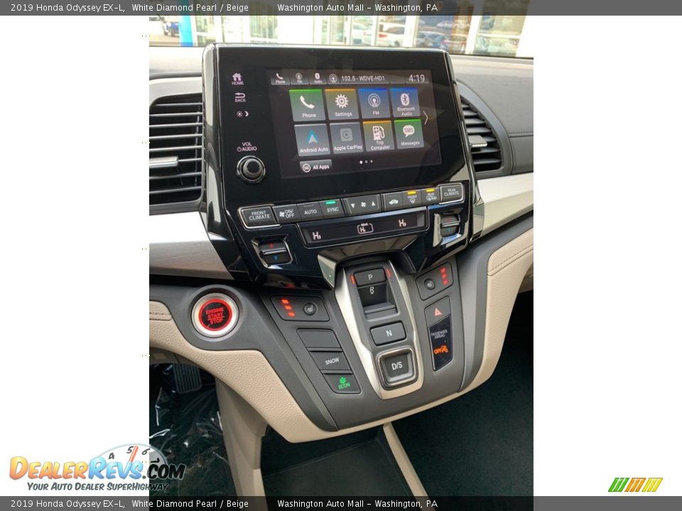 2019 Honda Odyssey EX-L White Diamond Pearl / Beige Photo #36