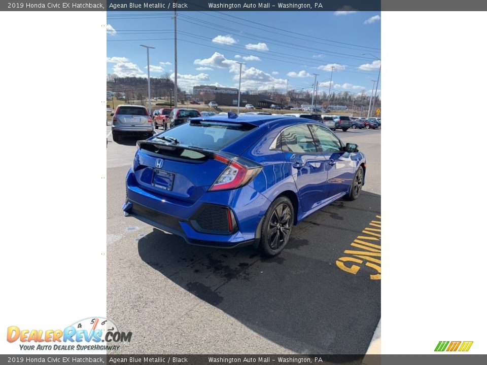 2019 Honda Civic EX Hatchback Agean Blue Metallic / Black Photo #5