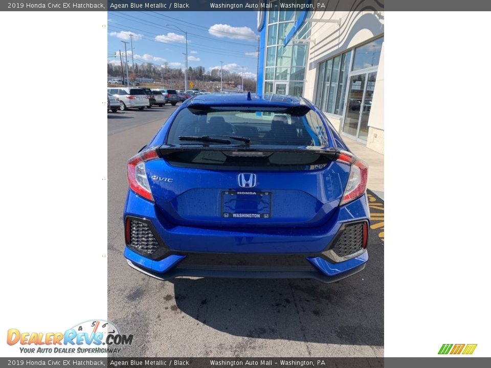 2019 Honda Civic EX Hatchback Agean Blue Metallic / Black Photo #6