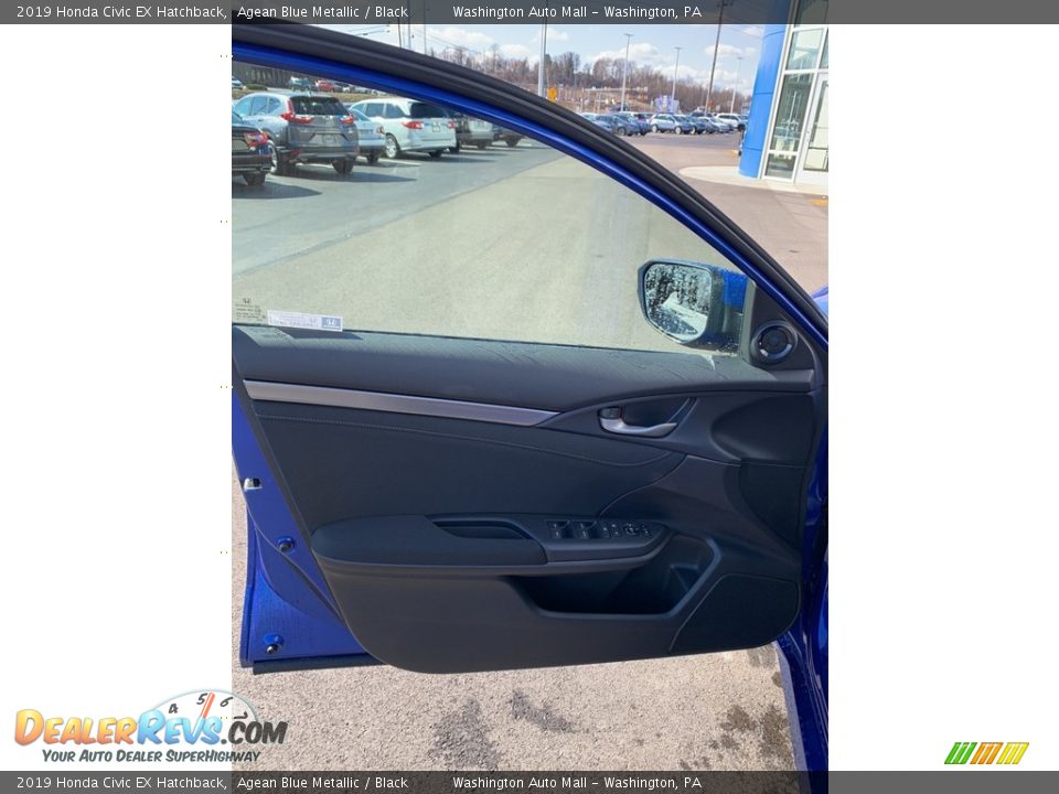 2019 Honda Civic EX Hatchback Agean Blue Metallic / Black Photo #8