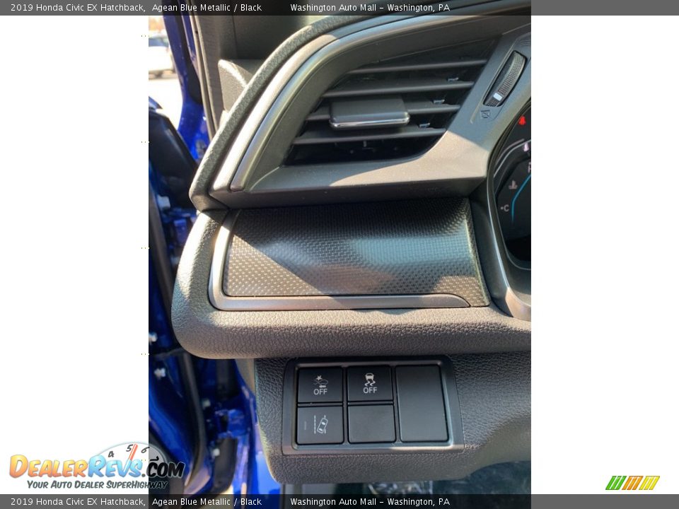2019 Honda Civic EX Hatchback Agean Blue Metallic / Black Photo #10