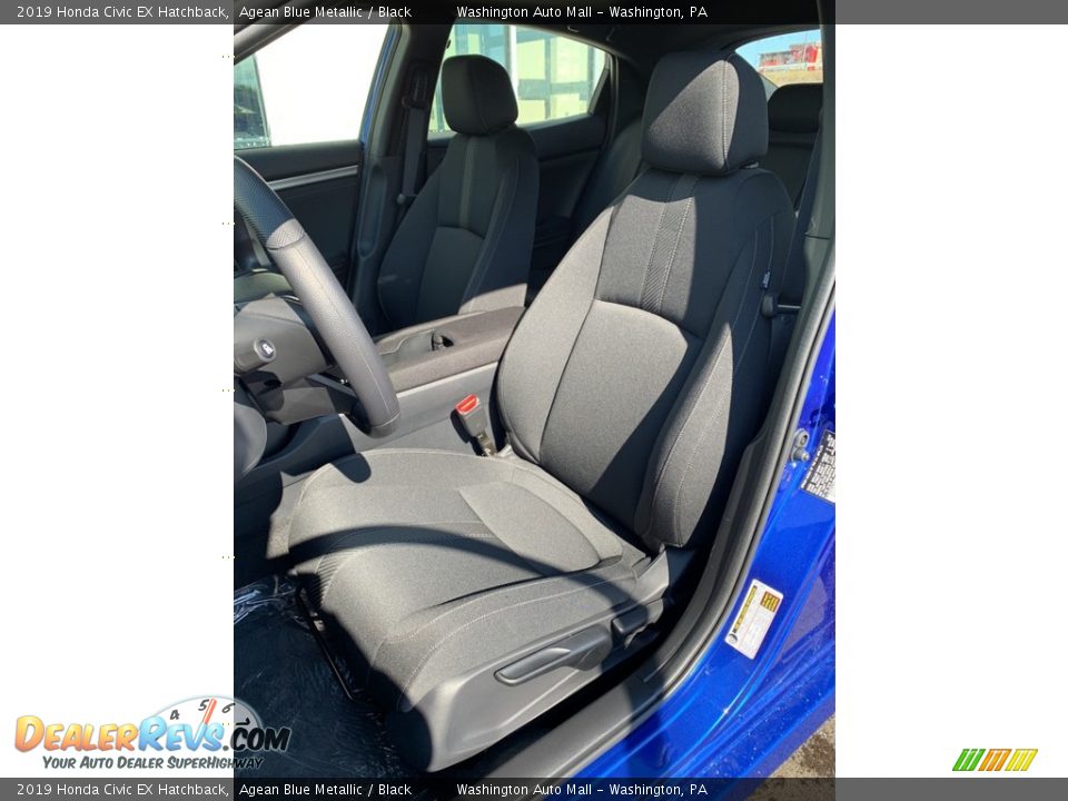 2019 Honda Civic EX Hatchback Agean Blue Metallic / Black Photo #12