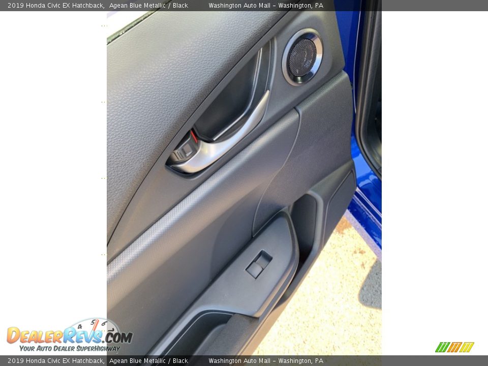 2019 Honda Civic EX Hatchback Agean Blue Metallic / Black Photo #17