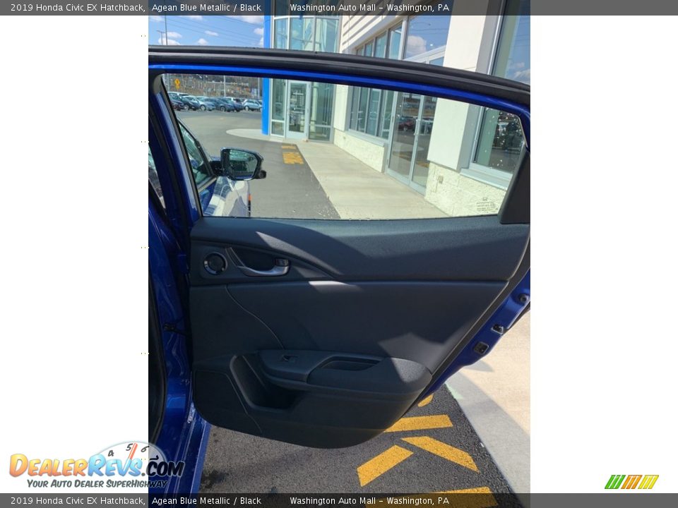 2019 Honda Civic EX Hatchback Agean Blue Metallic / Black Photo #22