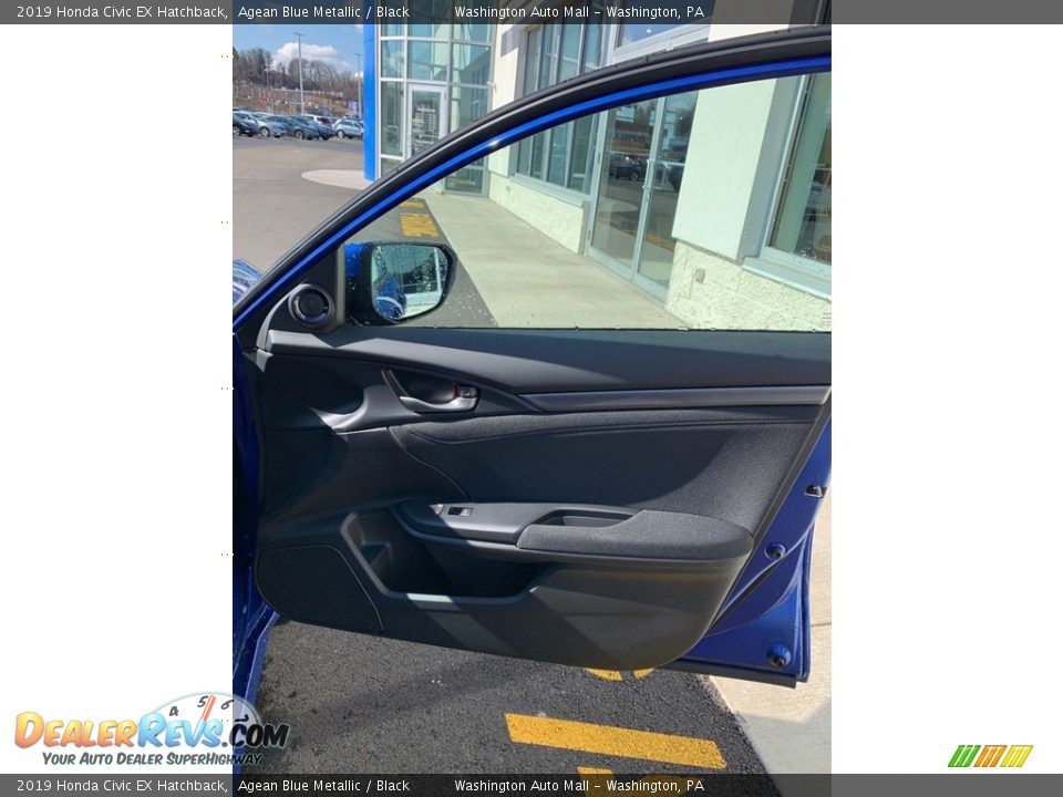 2019 Honda Civic EX Hatchback Agean Blue Metallic / Black Photo #25