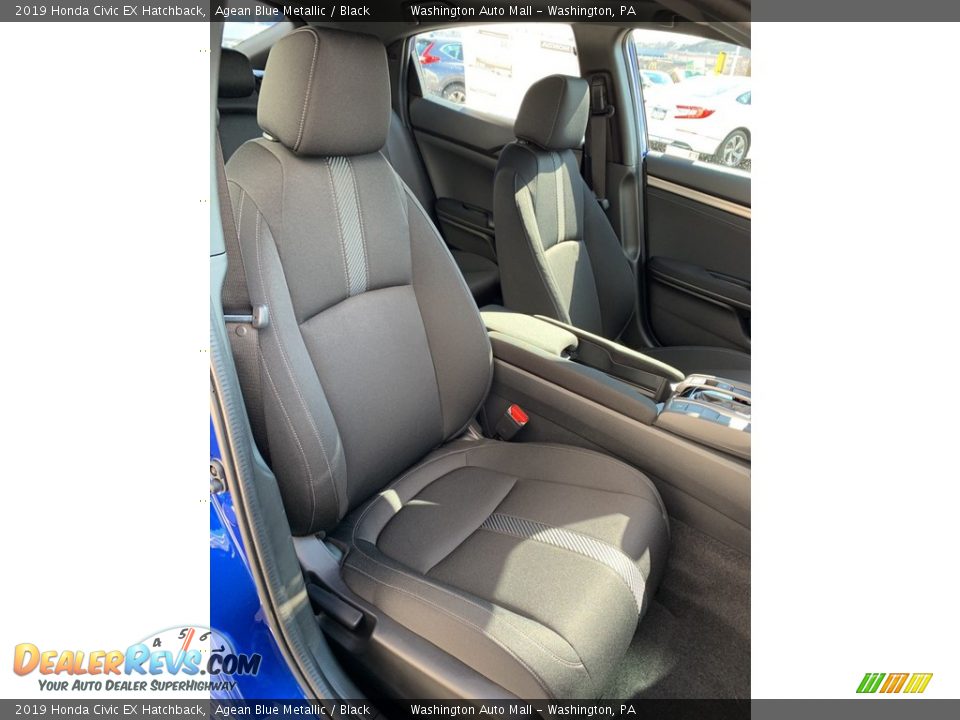 2019 Honda Civic EX Hatchback Agean Blue Metallic / Black Photo #26