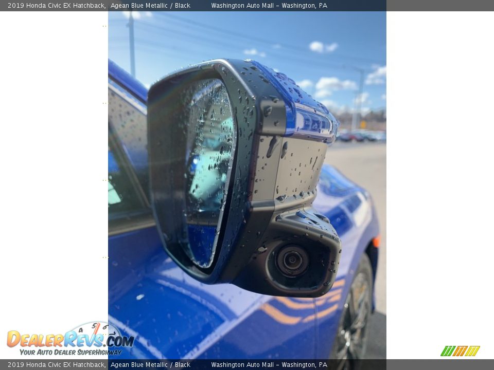 2019 Honda Civic EX Hatchback Agean Blue Metallic / Black Photo #29