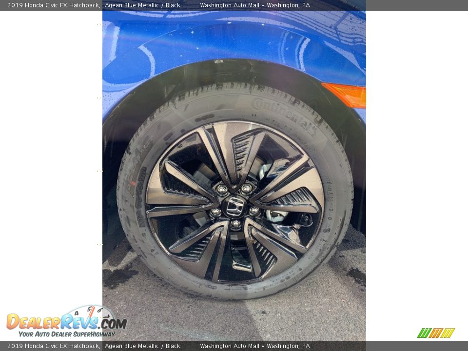2019 Honda Civic EX Hatchback Agean Blue Metallic / Black Photo #30