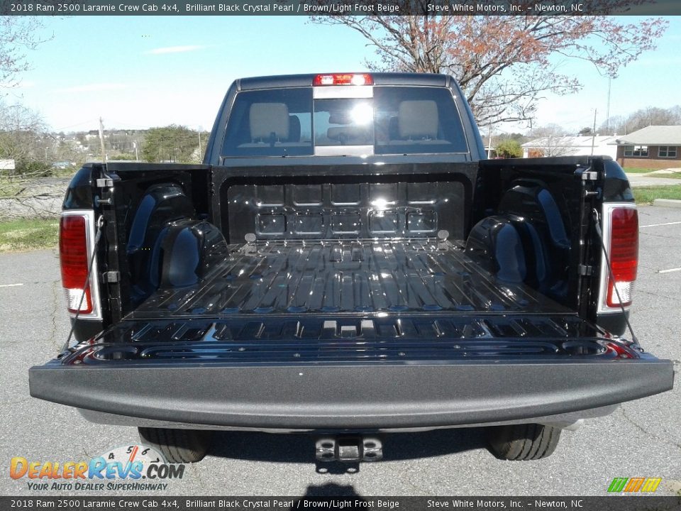 2018 Ram 2500 Laramie Crew Cab 4x4 Brilliant Black Crystal Pearl / Brown/Light Frost Beige Photo #12