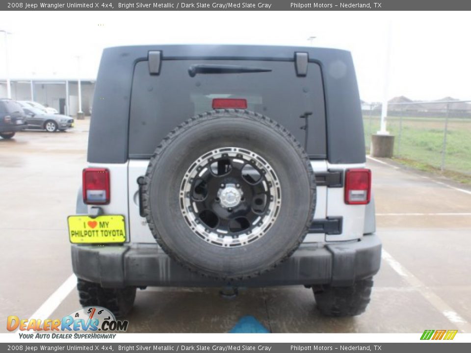 2008 Jeep Wrangler Unlimited X 4x4 Bright Silver Metallic / Dark Slate Gray/Med Slate Gray Photo #8