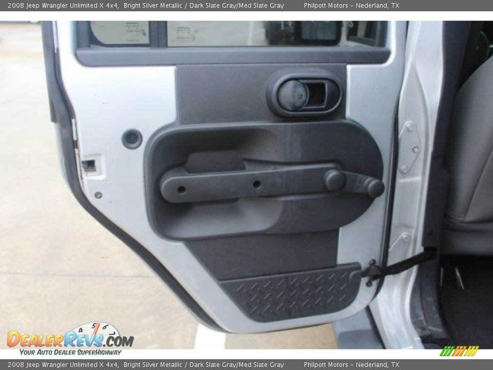 2008 Jeep Wrangler Unlimited X 4x4 Bright Silver Metallic / Dark Slate Gray/Med Slate Gray Photo #14