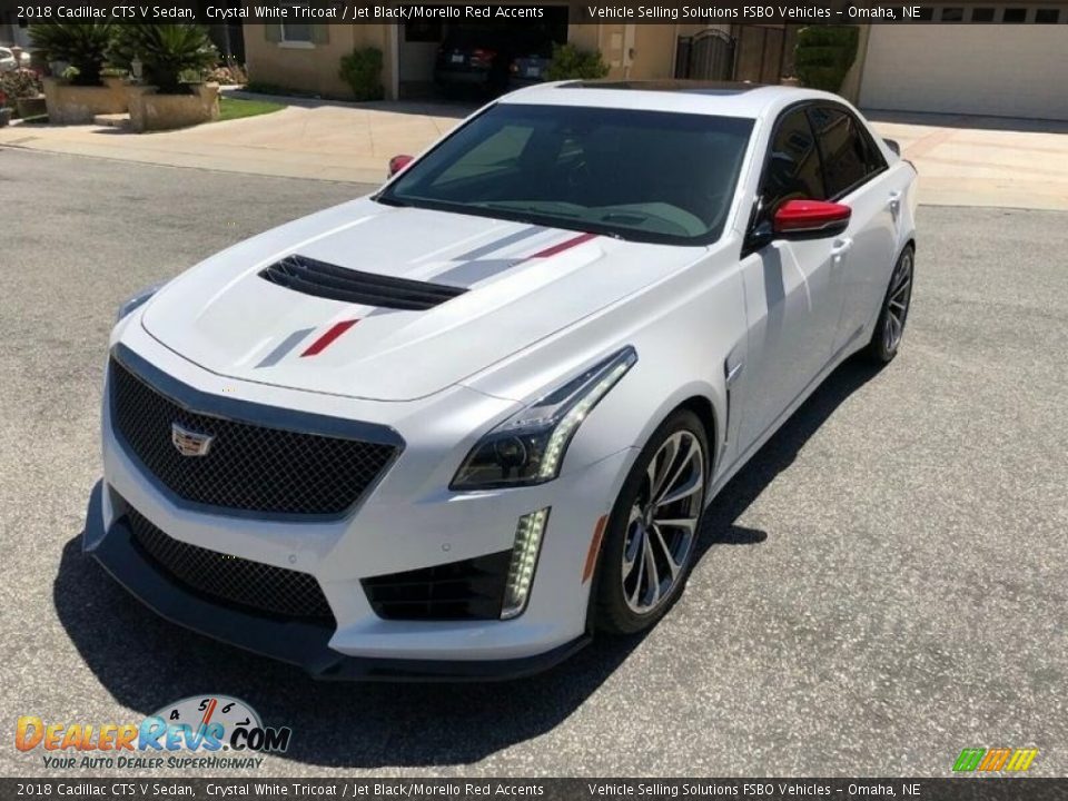 Crystal White Tricoat 2018 Cadillac CTS V Sedan Photo #1