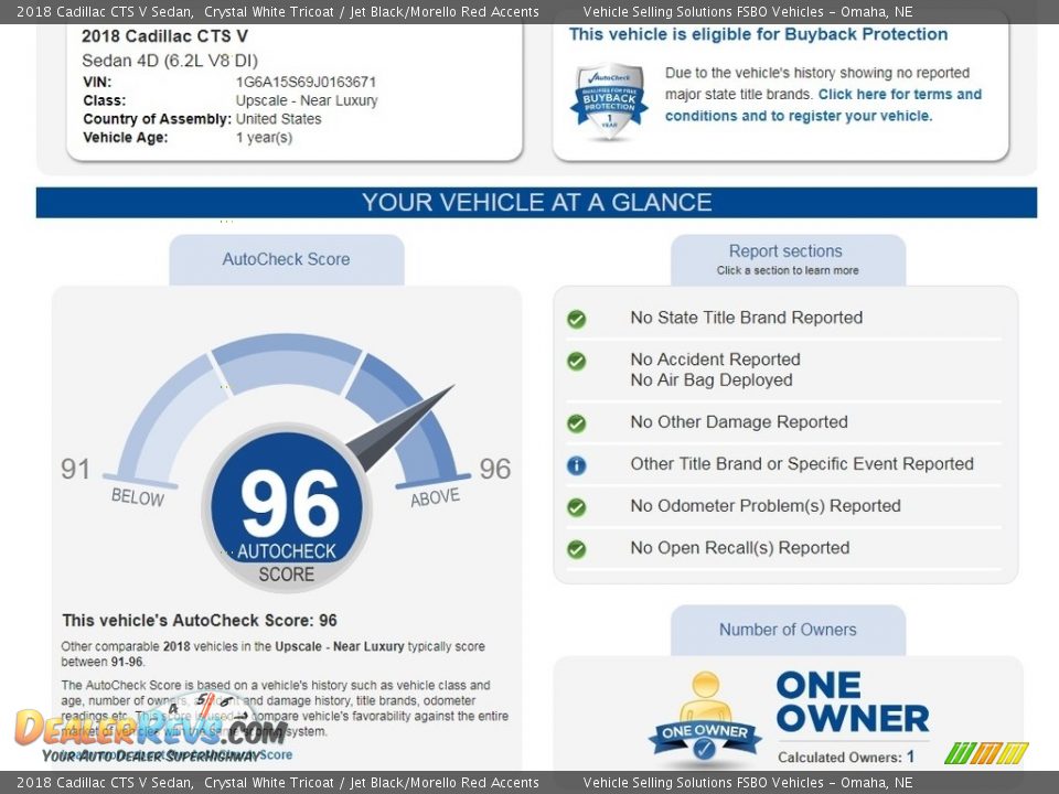 Dealer Info of 2018 Cadillac CTS V Sedan Photo #2