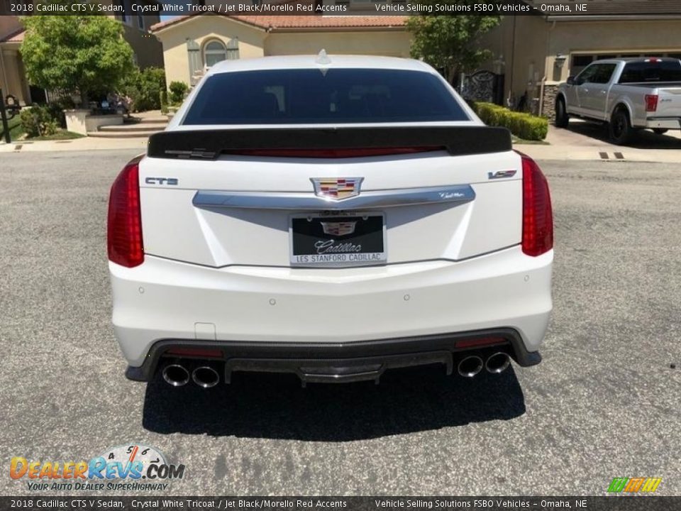 2018 Cadillac CTS V Sedan Crystal White Tricoat / Jet Black/Morello Red Accents Photo #15