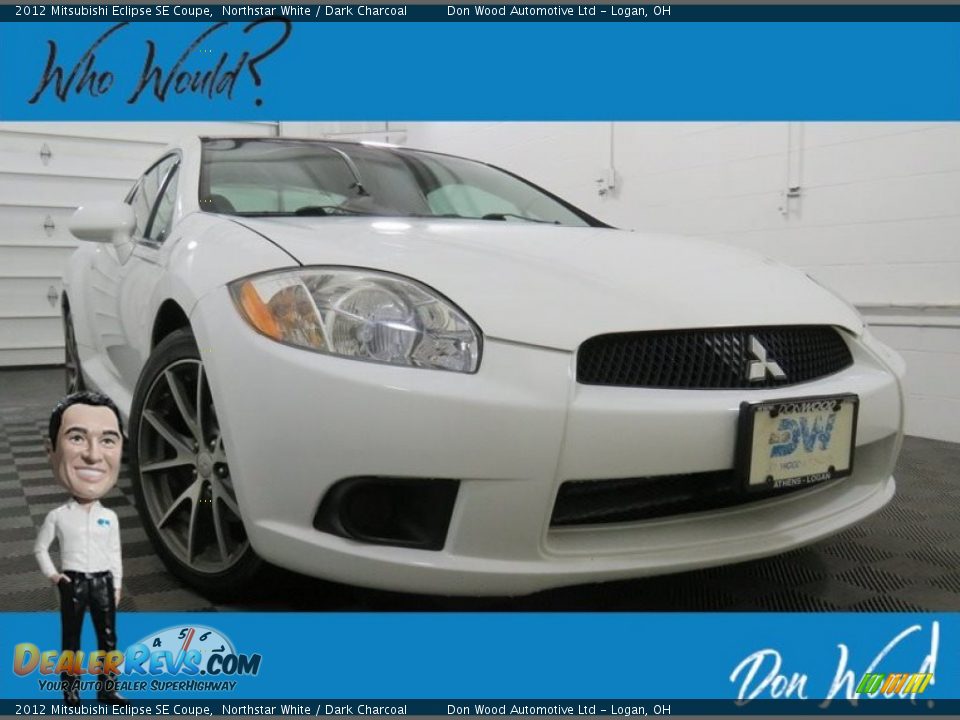 2012 Mitsubishi Eclipse SE Coupe Northstar White / Dark Charcoal Photo #1