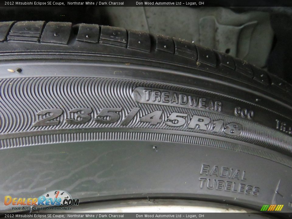 2012 Mitsubishi Eclipse SE Coupe Northstar White / Dark Charcoal Photo #3