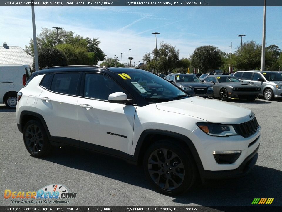 2019 Jeep Compass High Altitude Pearl White Tri–Coat / Black Photo #7