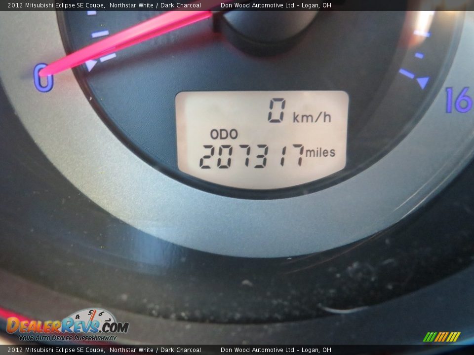 2012 Mitsubishi Eclipse SE Coupe Northstar White / Dark Charcoal Photo #20
