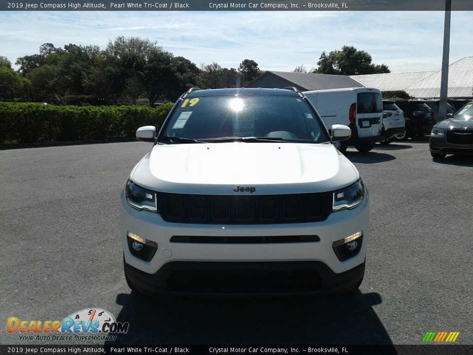 2019 Jeep Compass High Altitude Pearl White Tri–Coat / Black Photo #8