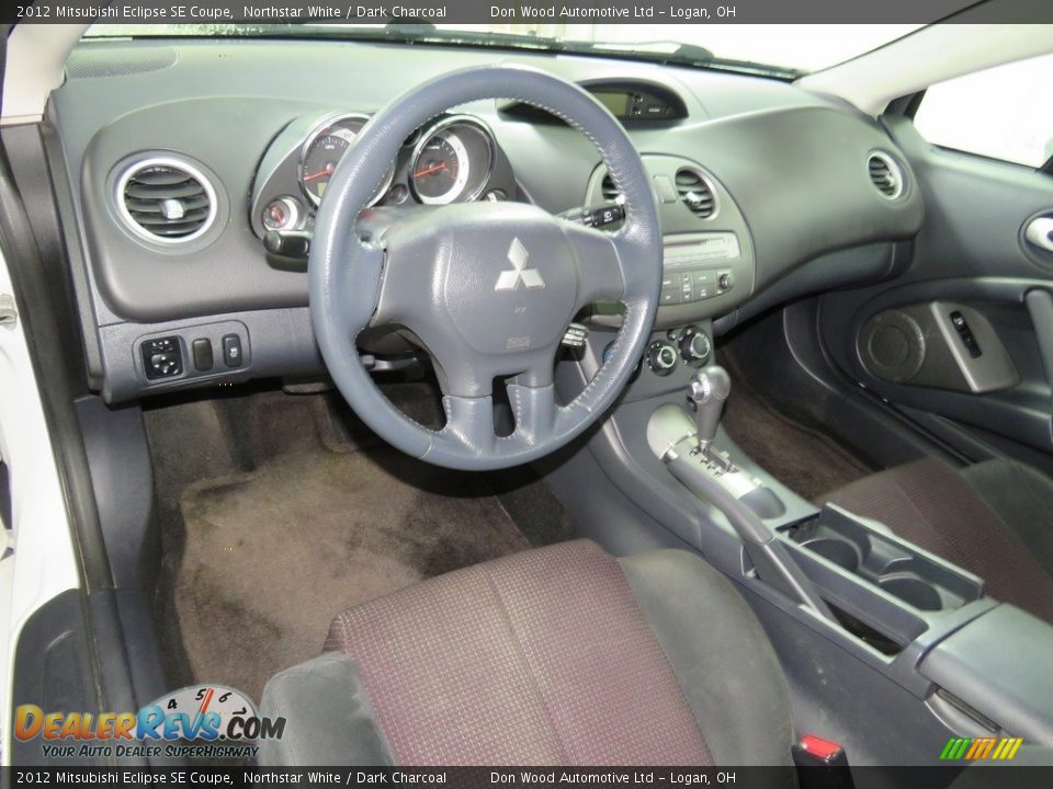 2012 Mitsubishi Eclipse SE Coupe Northstar White / Dark Charcoal Photo #28